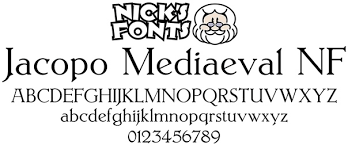 Jacopo Mediaeval NF Font