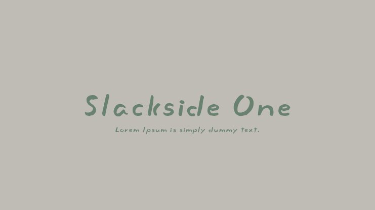 Slackside One Font
