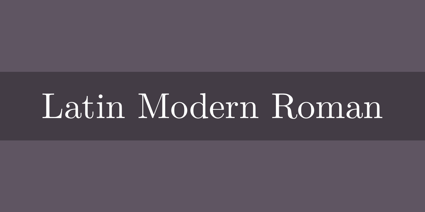 Example font Latin Modern Roman #1