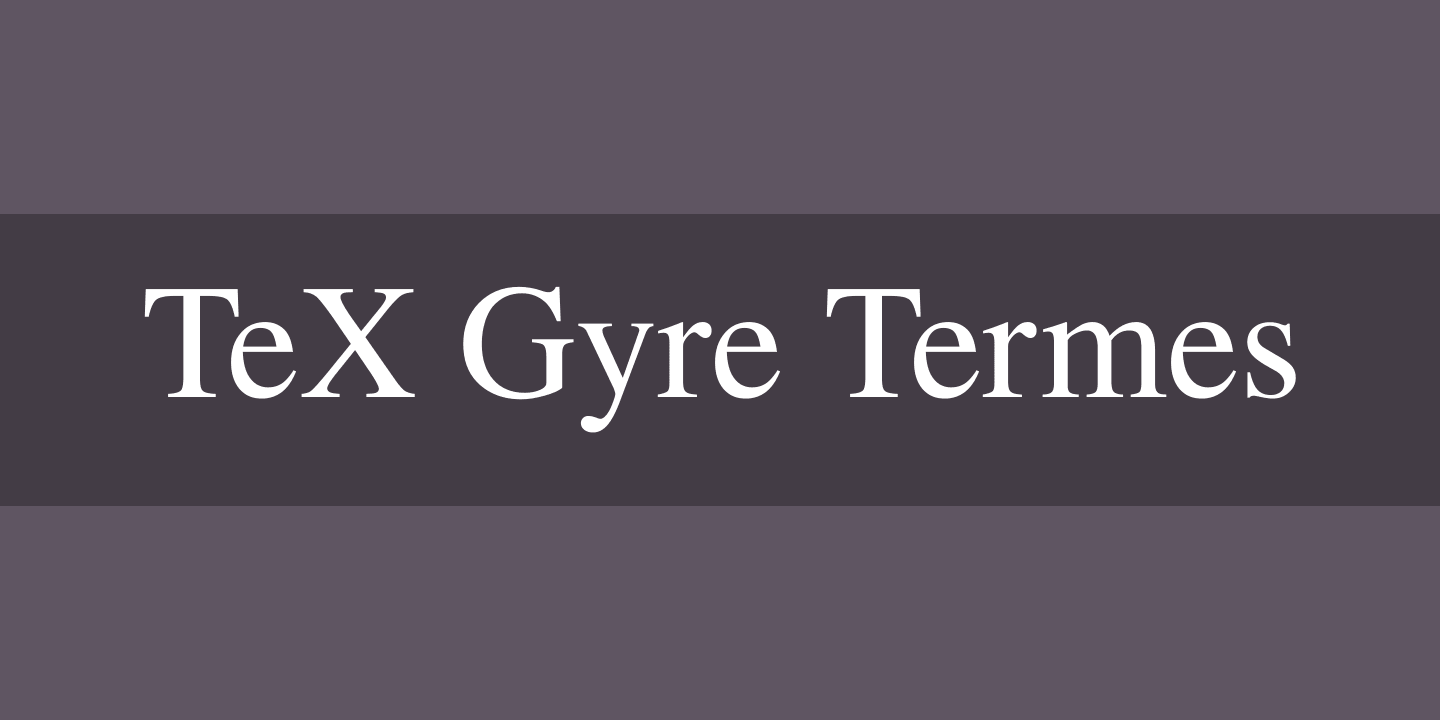 Example font TeX Gyre Termes #1