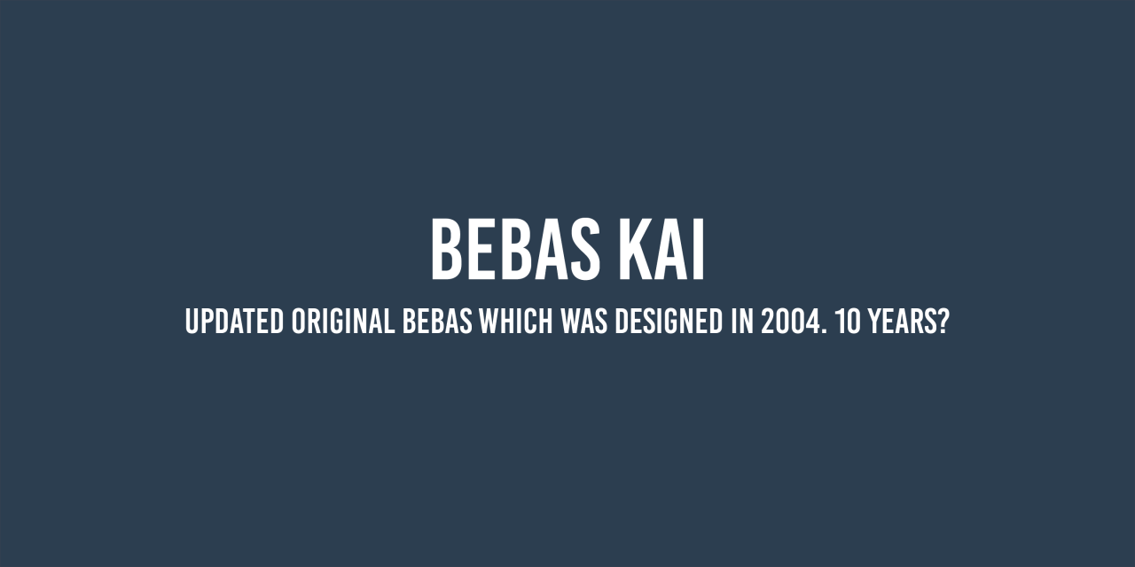 Example font Bebas Kai #1