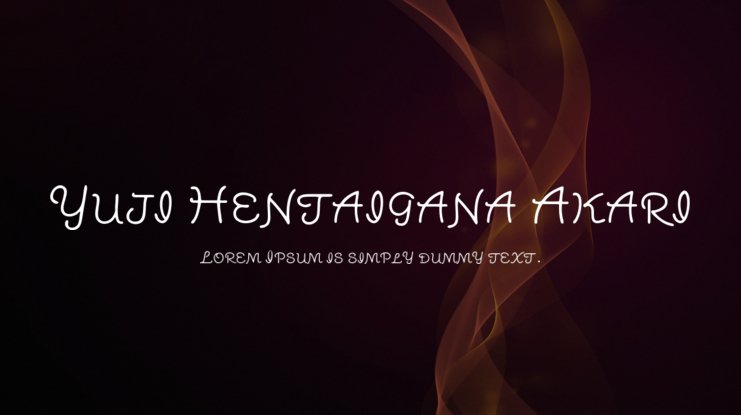 Yuji Hentaigana Akari Font