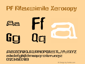 Example font PF Macsimile #1