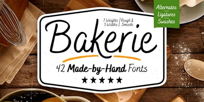 Example font Bakerie Rough #1