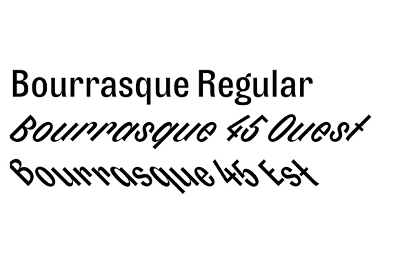 Example font Bourrasque #1
