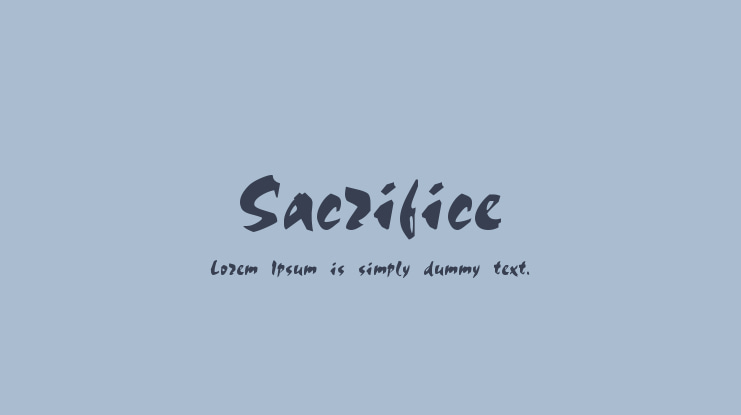 Example font Sacriface #1