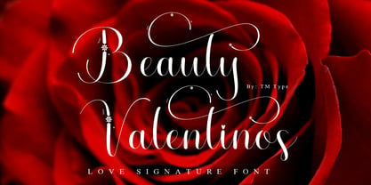 Example font Beauty Valentinos #1