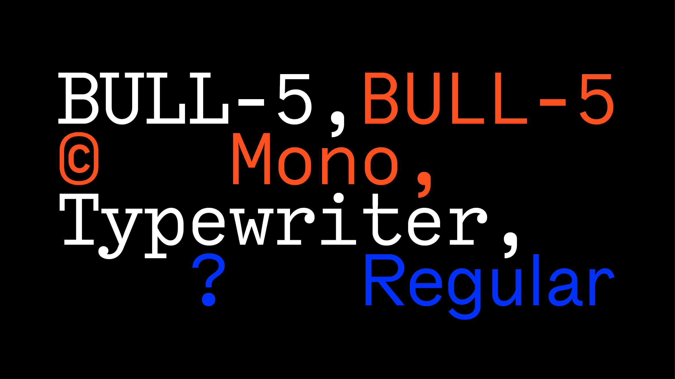 Bull-5 Font