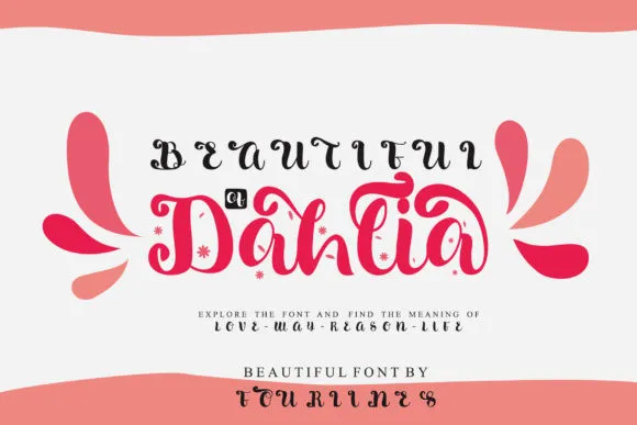 Example font Dahlia #1