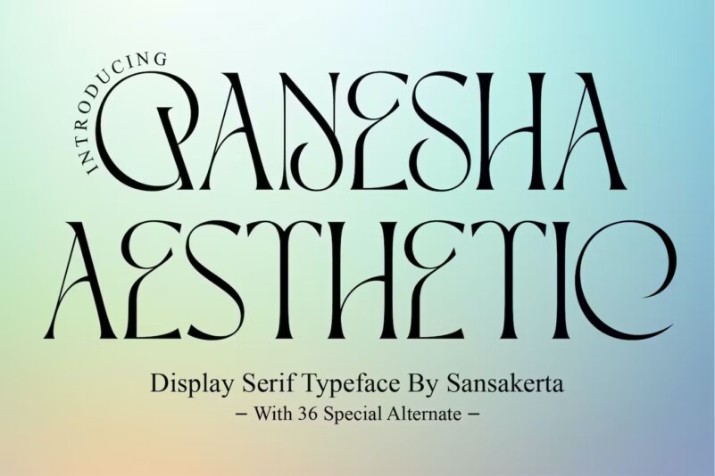 Example font Ganesha Aesthetic #1