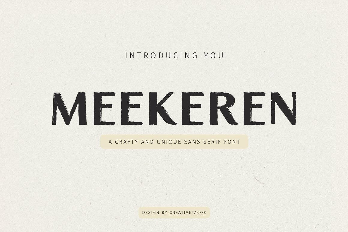 Example font Meekeren #1