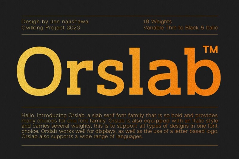 Orslab Font
