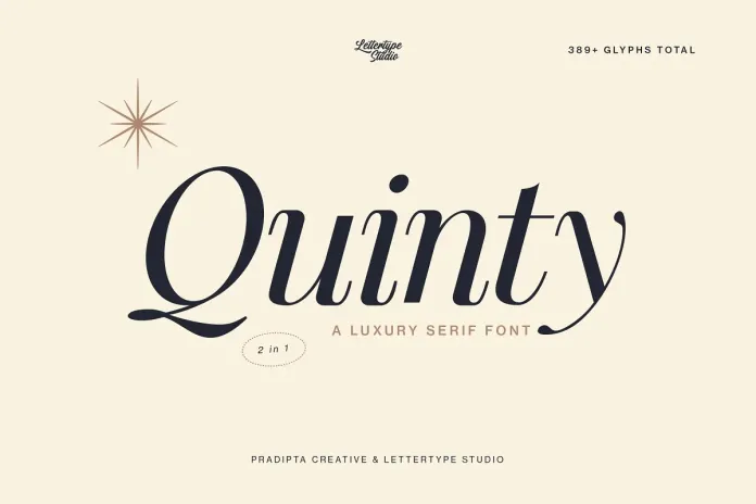 Example font Quinty #1