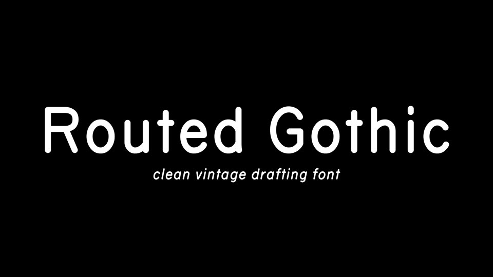 Example font Routed Gothic #1