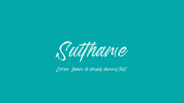 Example font Suithame #1