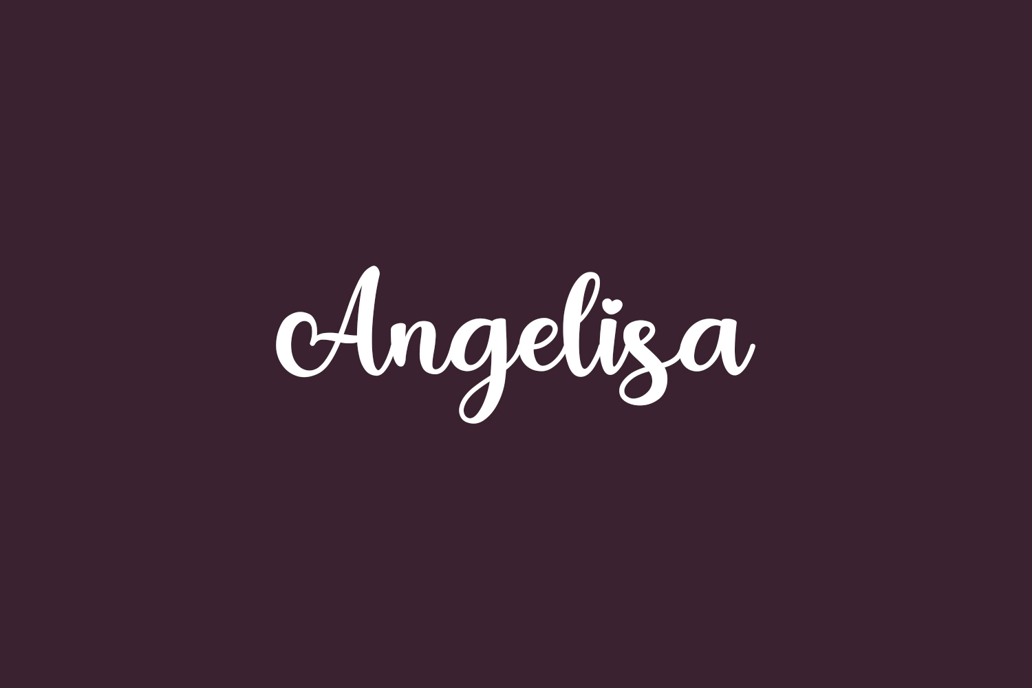 Example font Angelisa #1