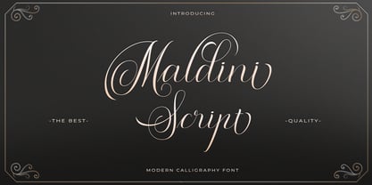Example font Maldini Script #1