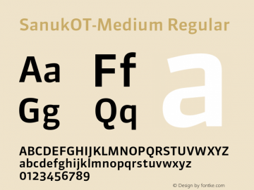 Sanuk OT Font