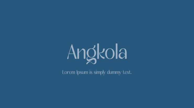 Example font Angkola #1