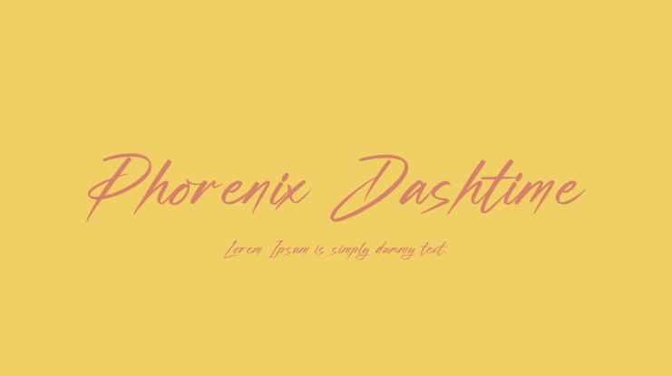 Example font Phorenix Dashtime #1