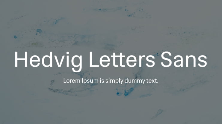 Example font Hedvig Letters Sans #1