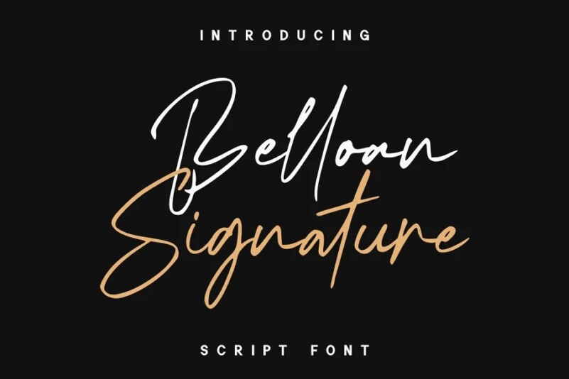 Example font Belloan Signature #1