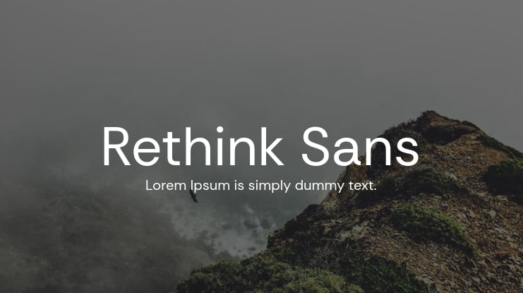 Example font Rethink Sans #1