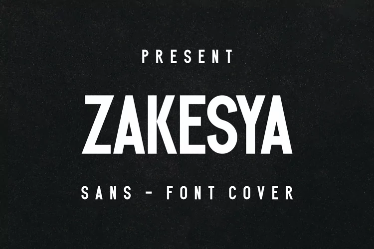 Example font ZAKESYA #1
