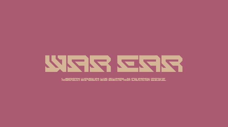 War Ear Font