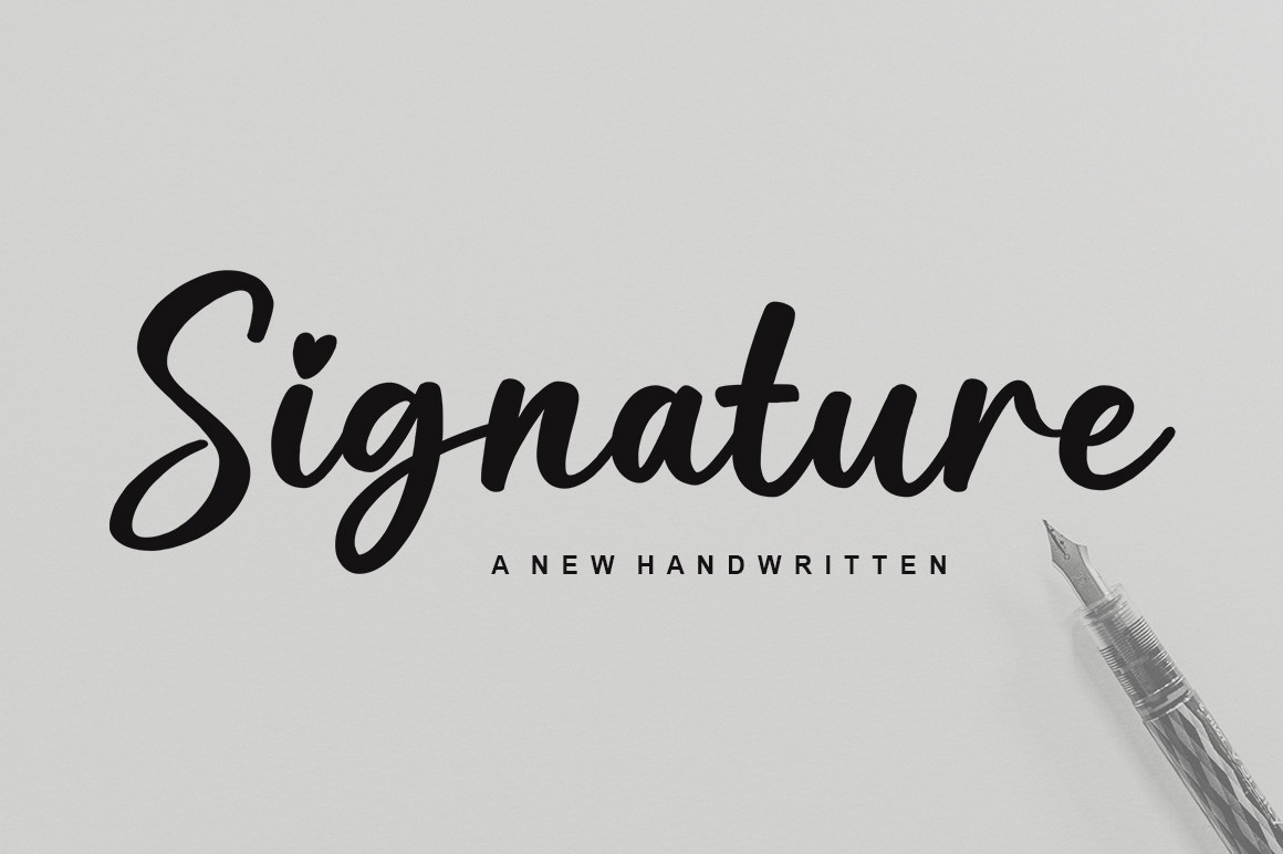 Example font Signature #1