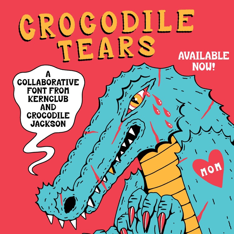 Example font KC Crocodile Tears #1