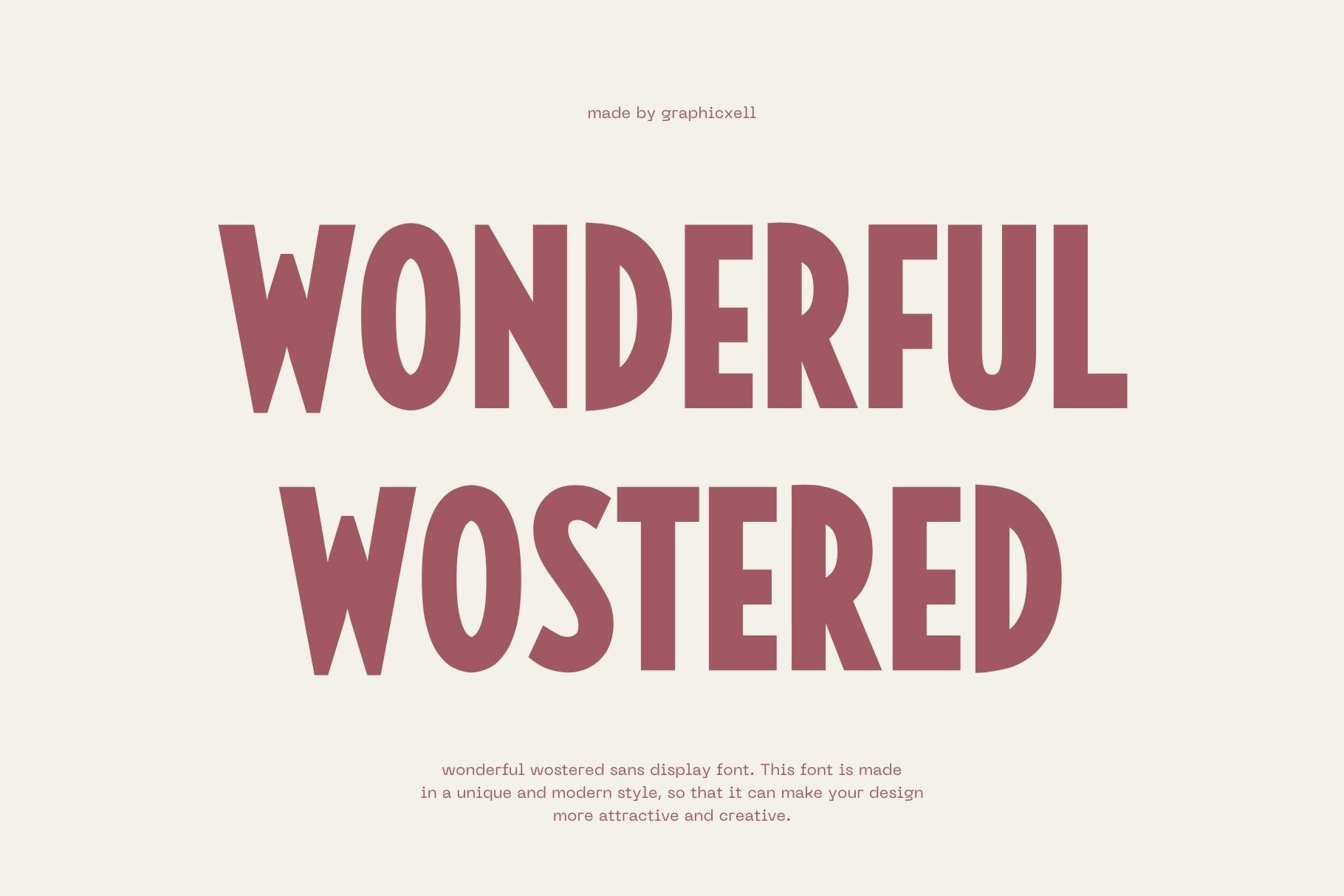 Wonderful Wostered Font