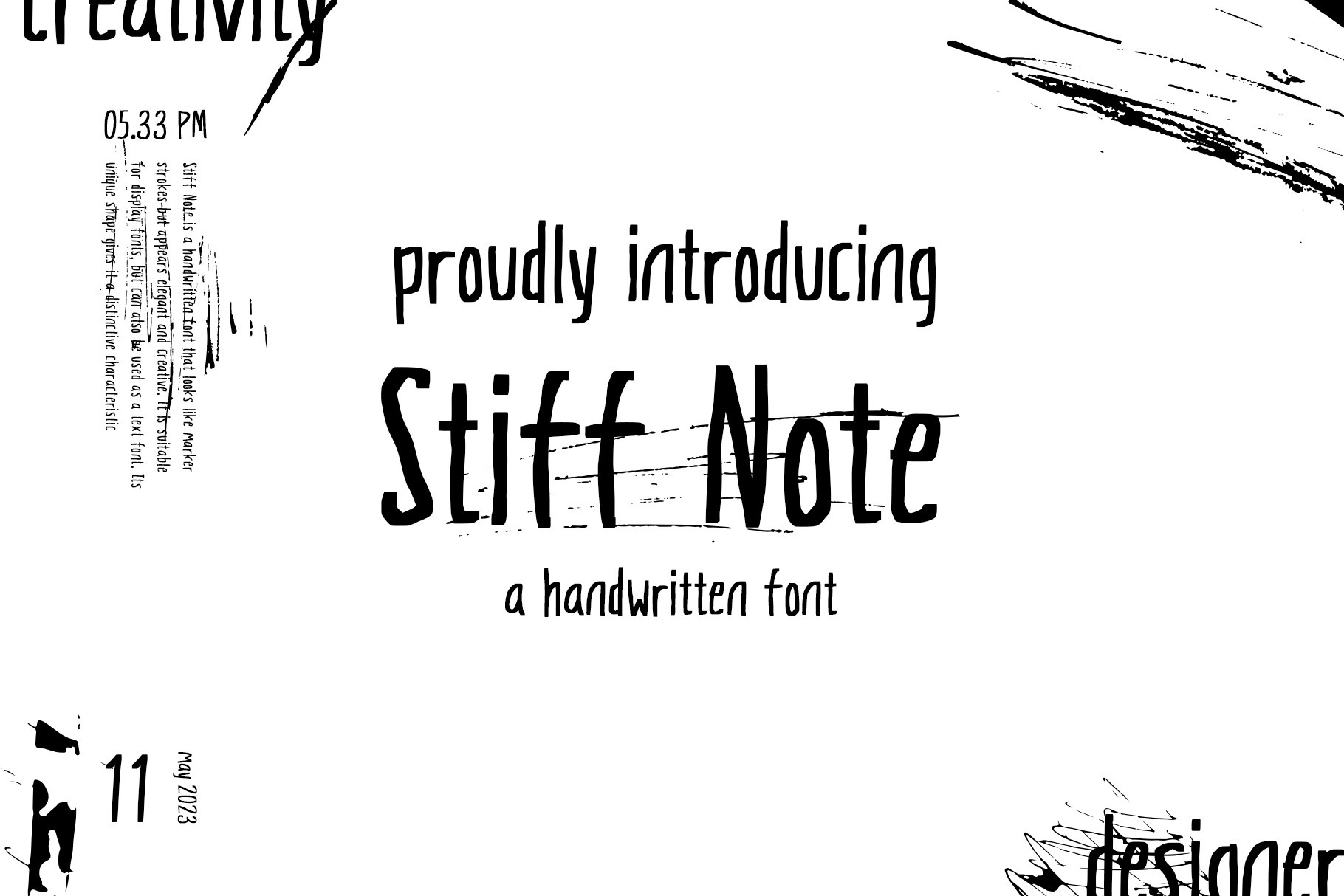 Example font Stiff Note #1