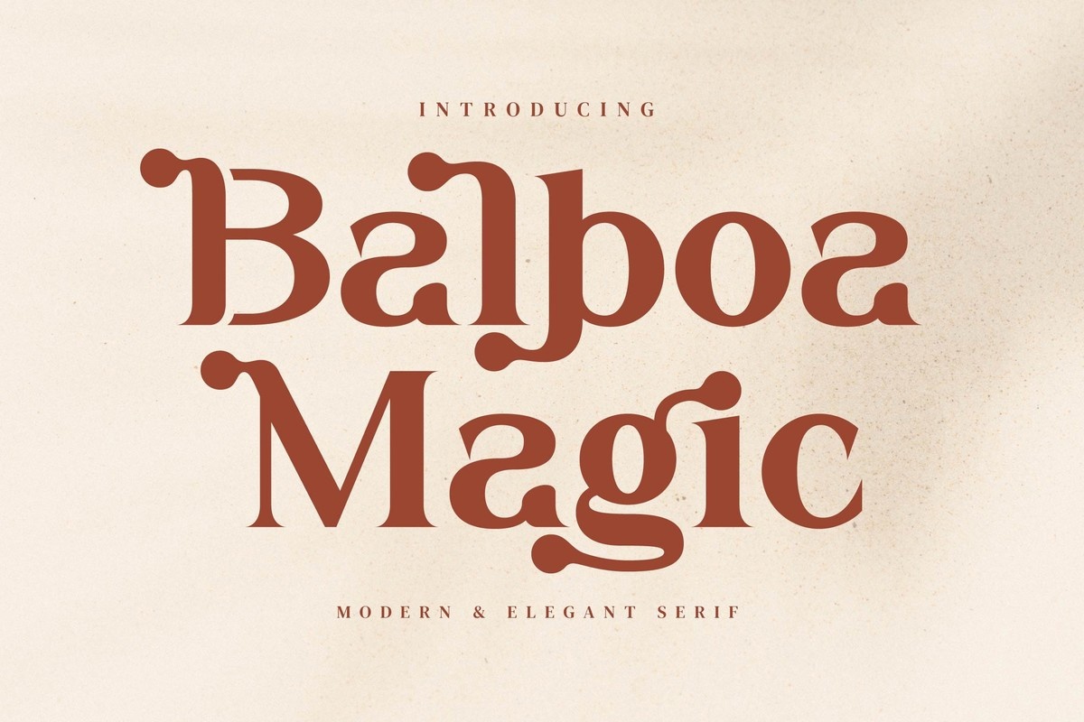 Example font Balboa Magic #1