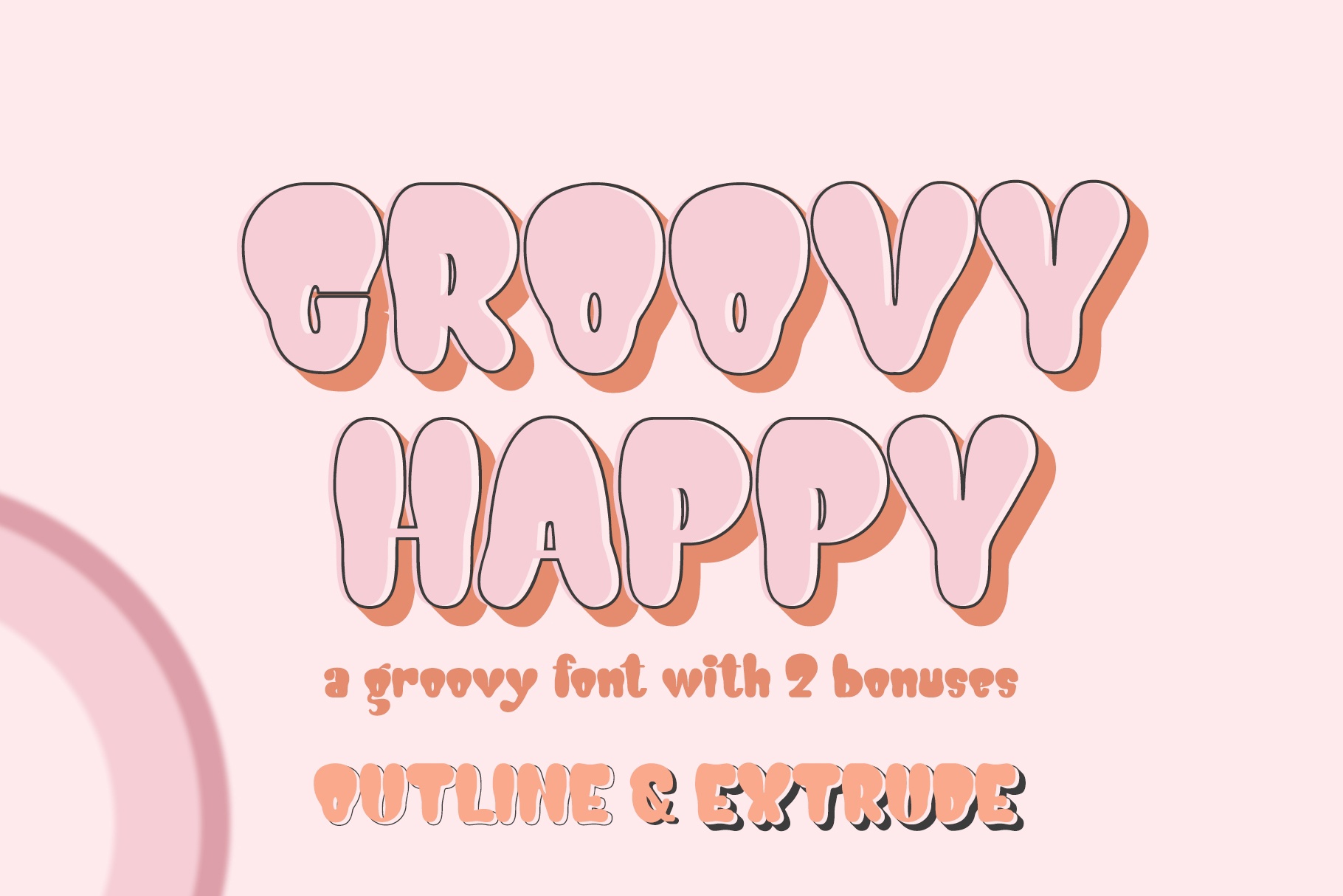 Example font Groovy Happy #1