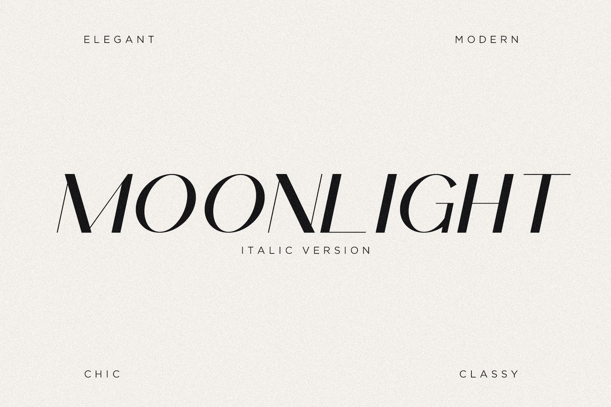 Example font Moonlight Italic #1