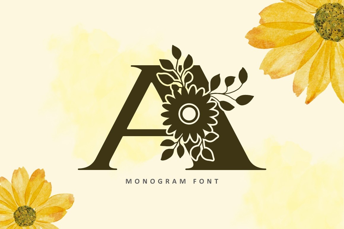 Example font Sunflower Monogram #1