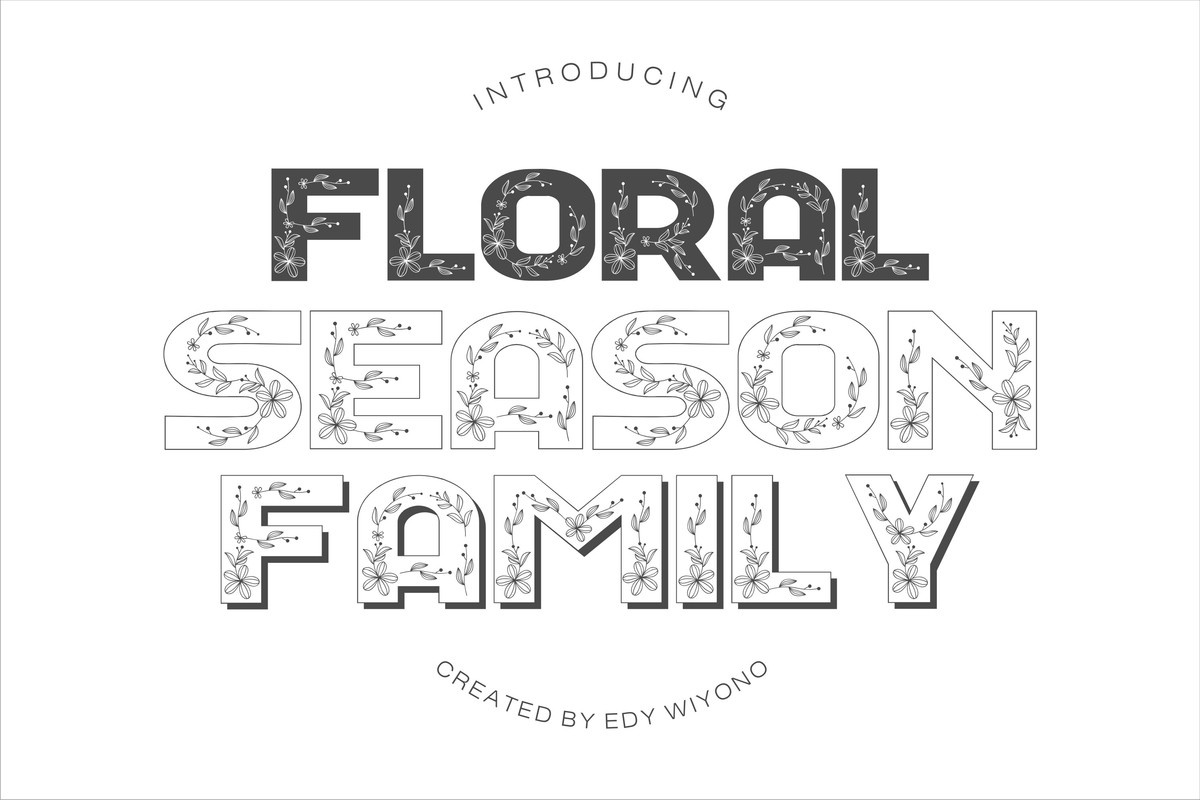Floral Season Family Font