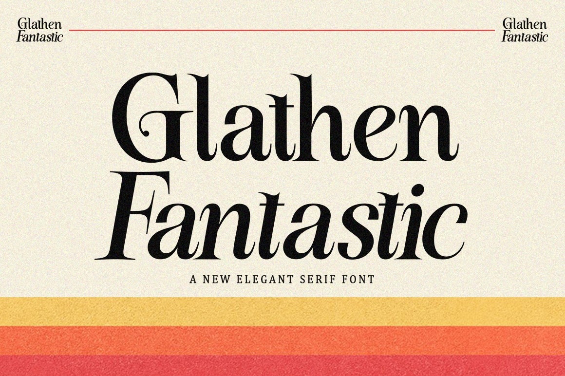 Example font Glathen Fantastic #1