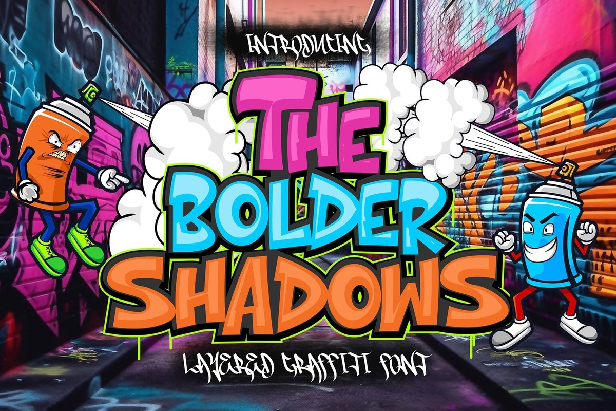 Example font The Bolder Shadow #1