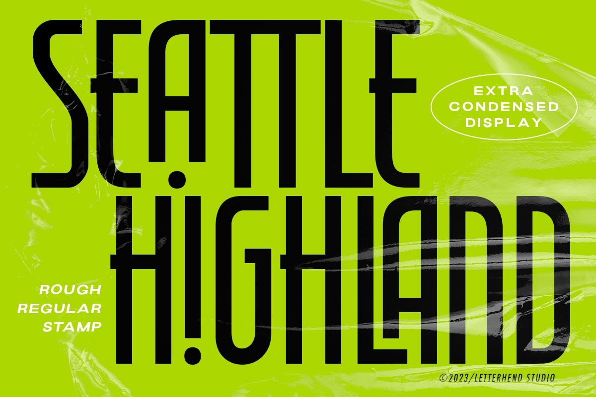 Example font Seattle Highland #1