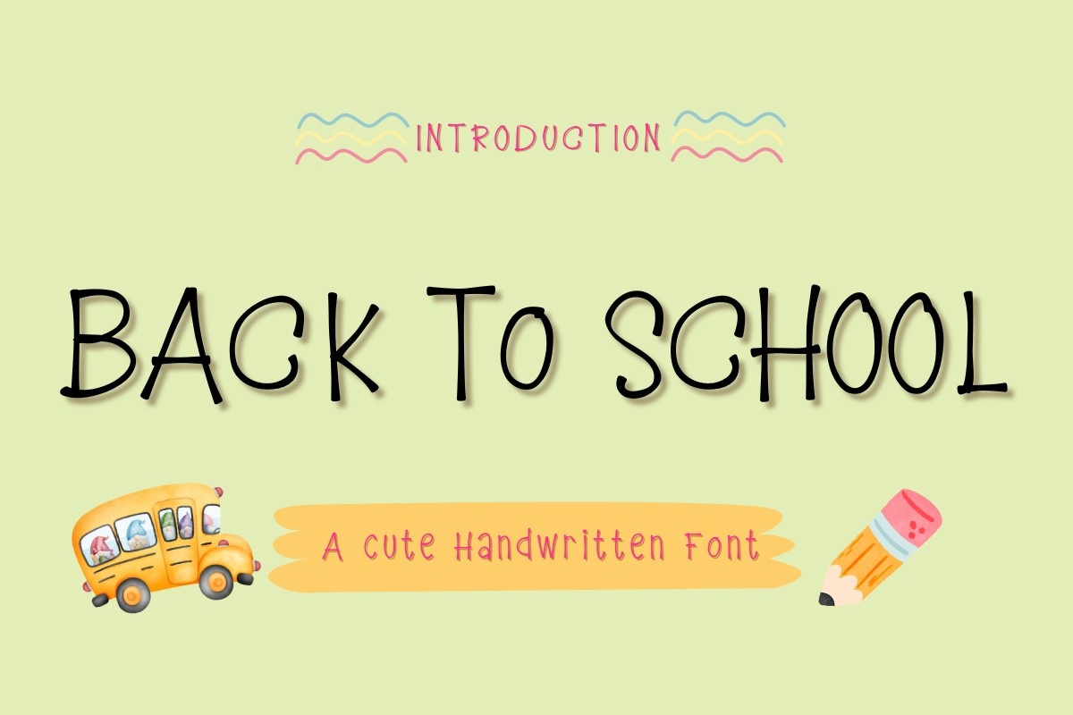 Example font Back to School #1