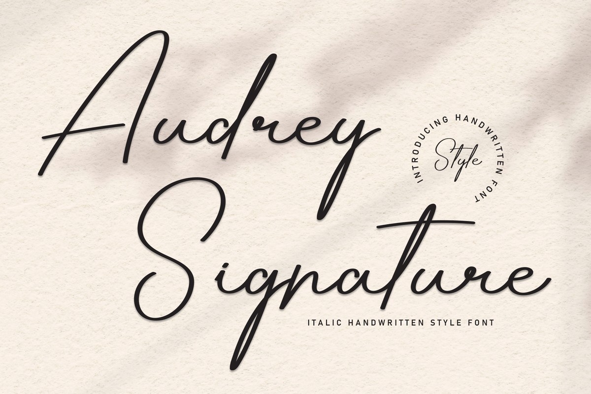 Example font Audrey Signature #1