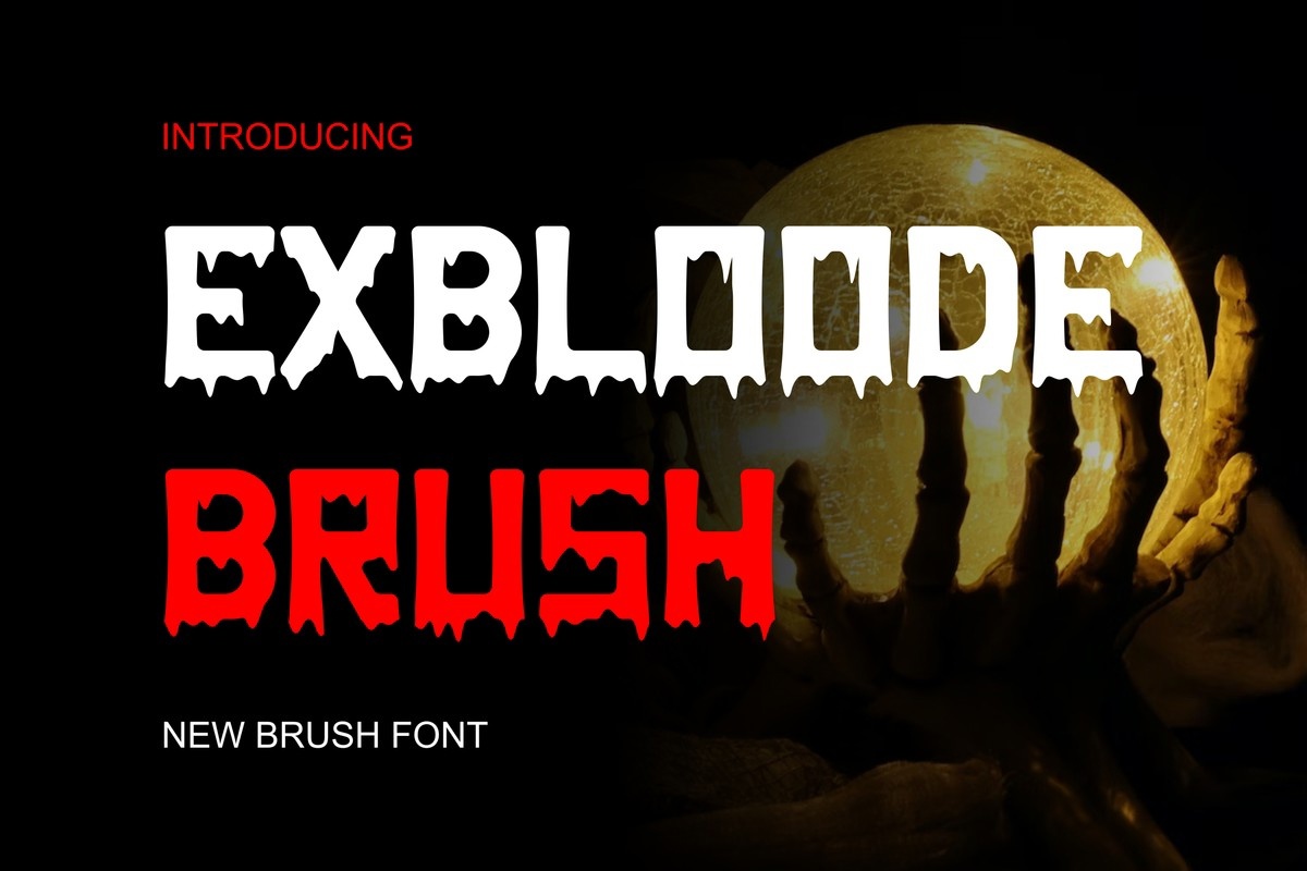 Exbloodebrush Font