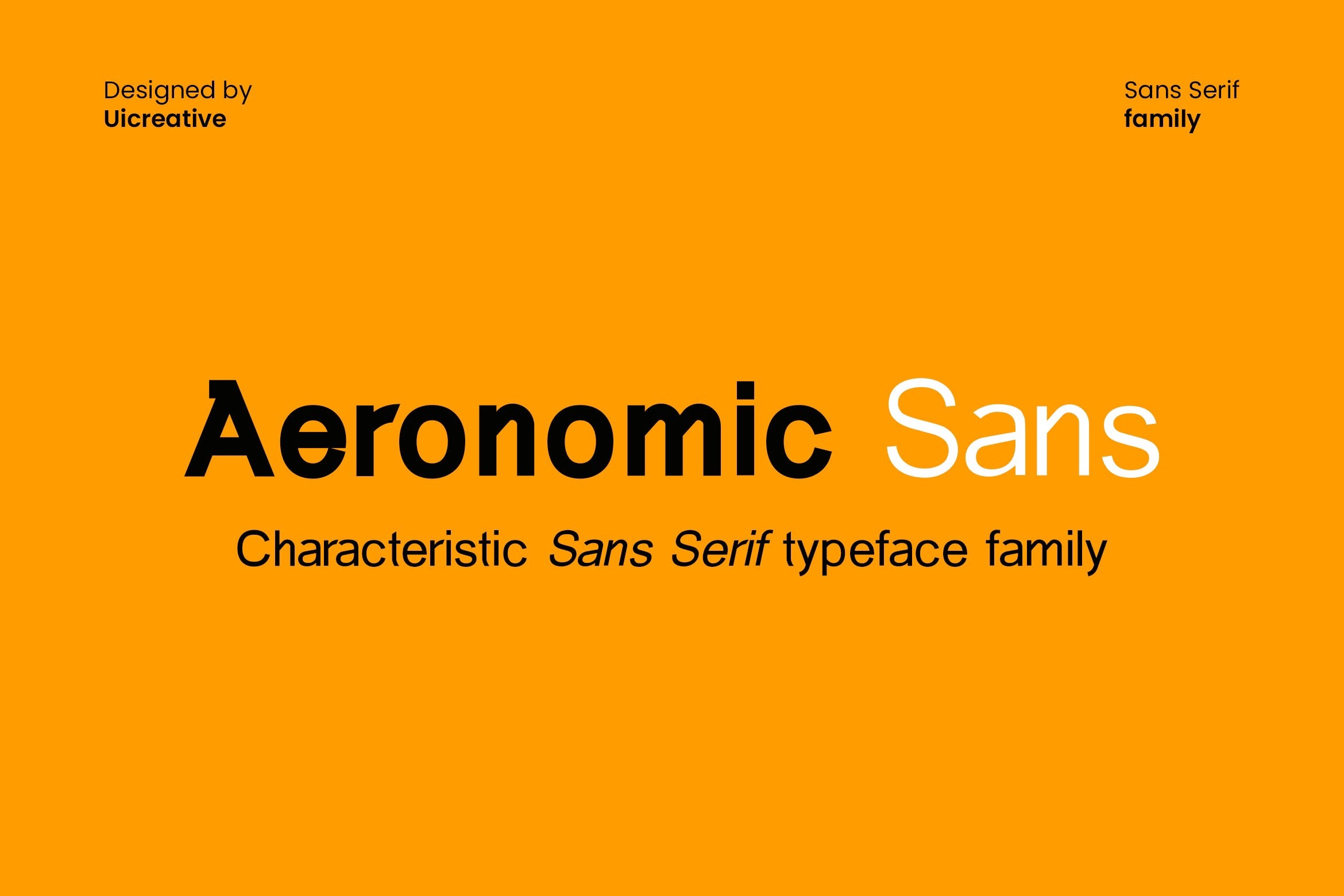 Example font Aeronomic Sans #1