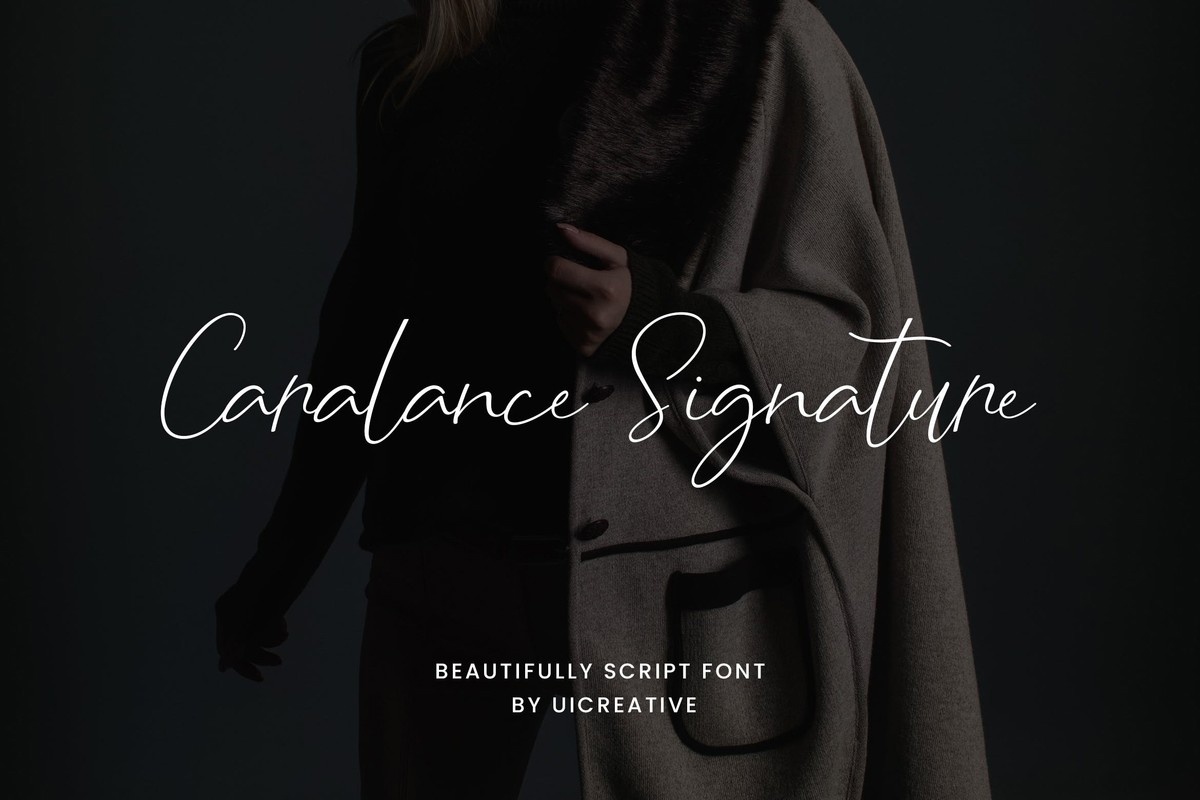 Example font Caralance Signature #1