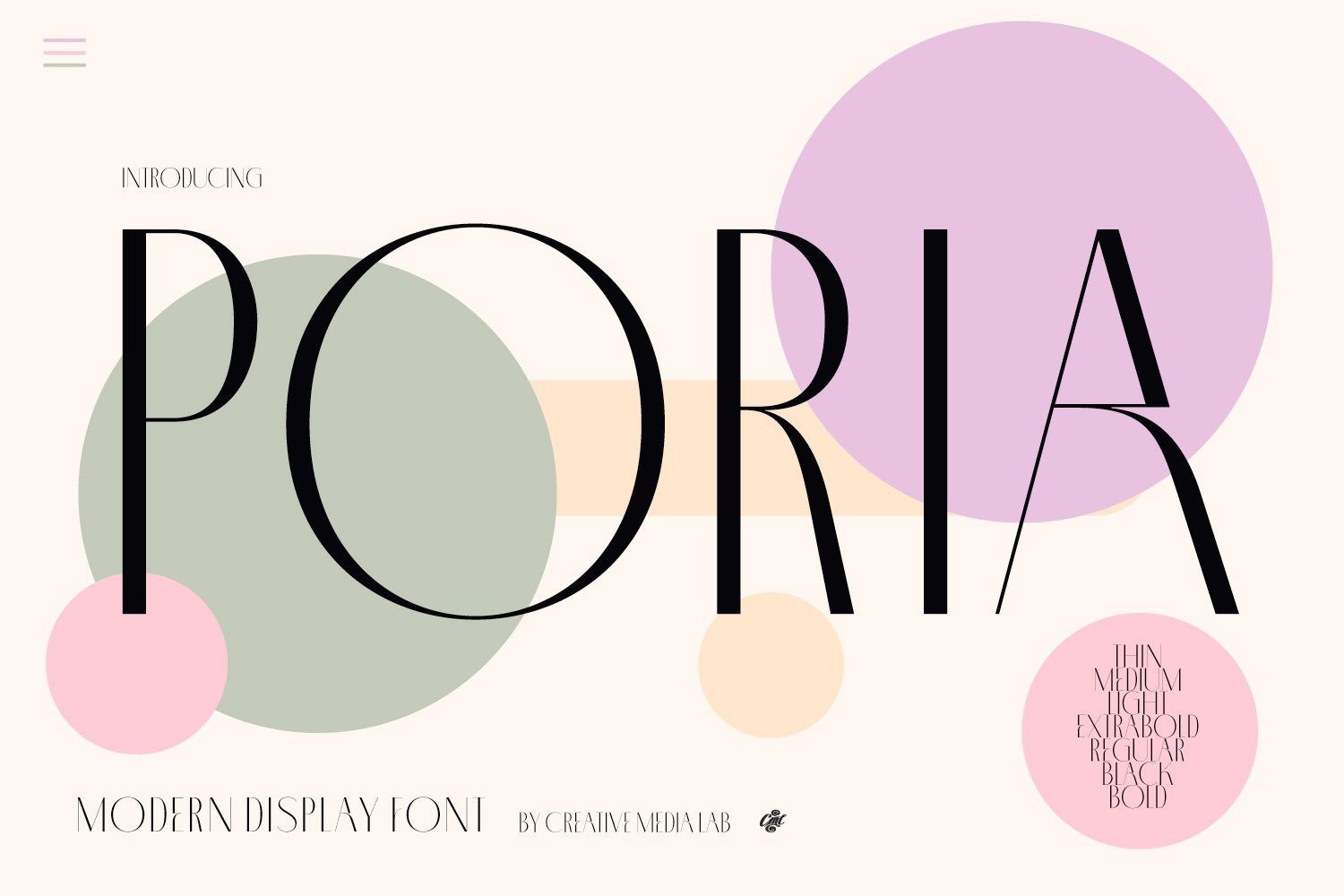 Example font PORIA #1