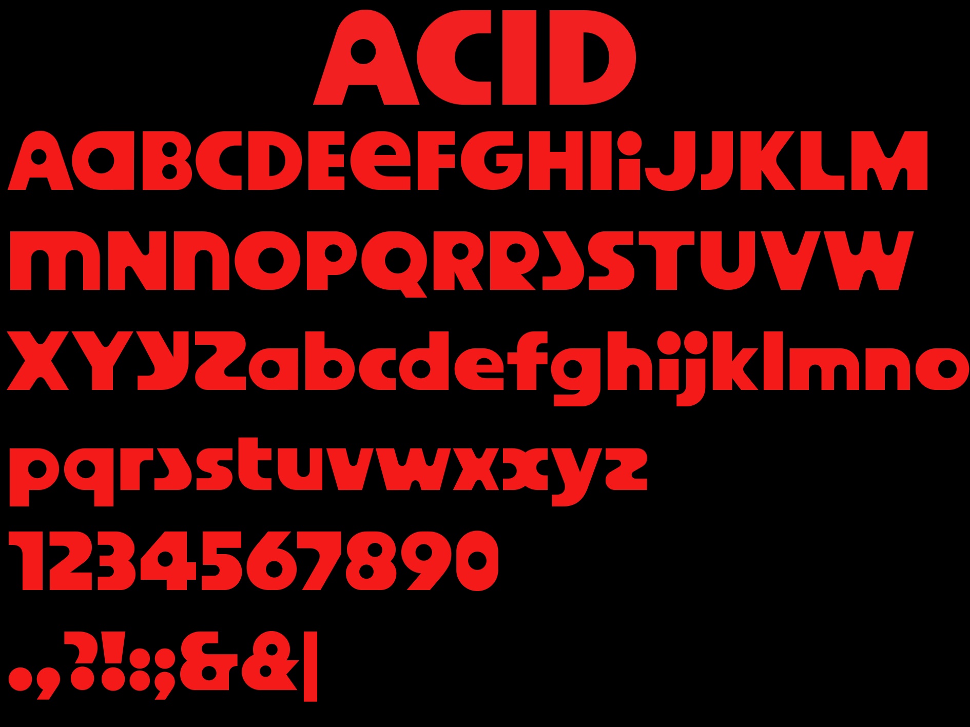 Example font Acid #1