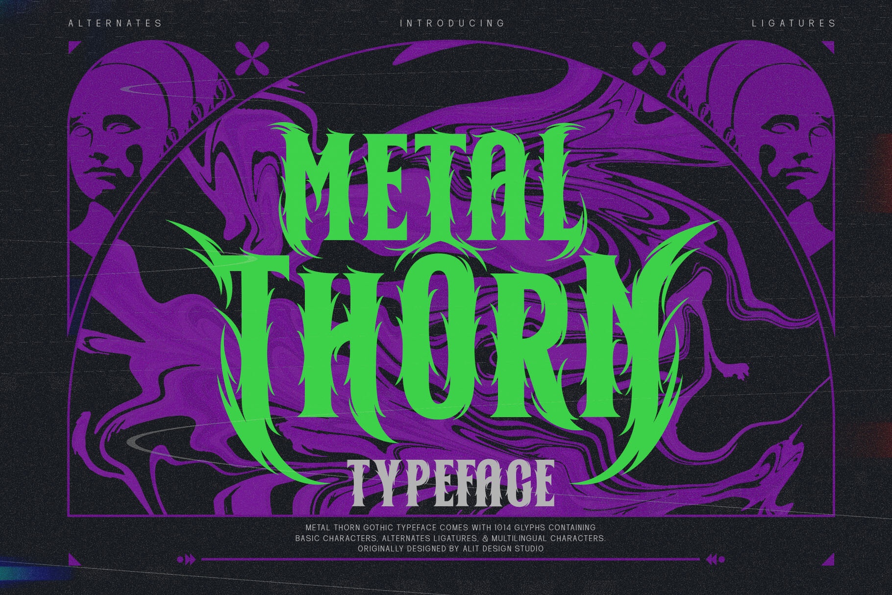 Metal Thorn Font