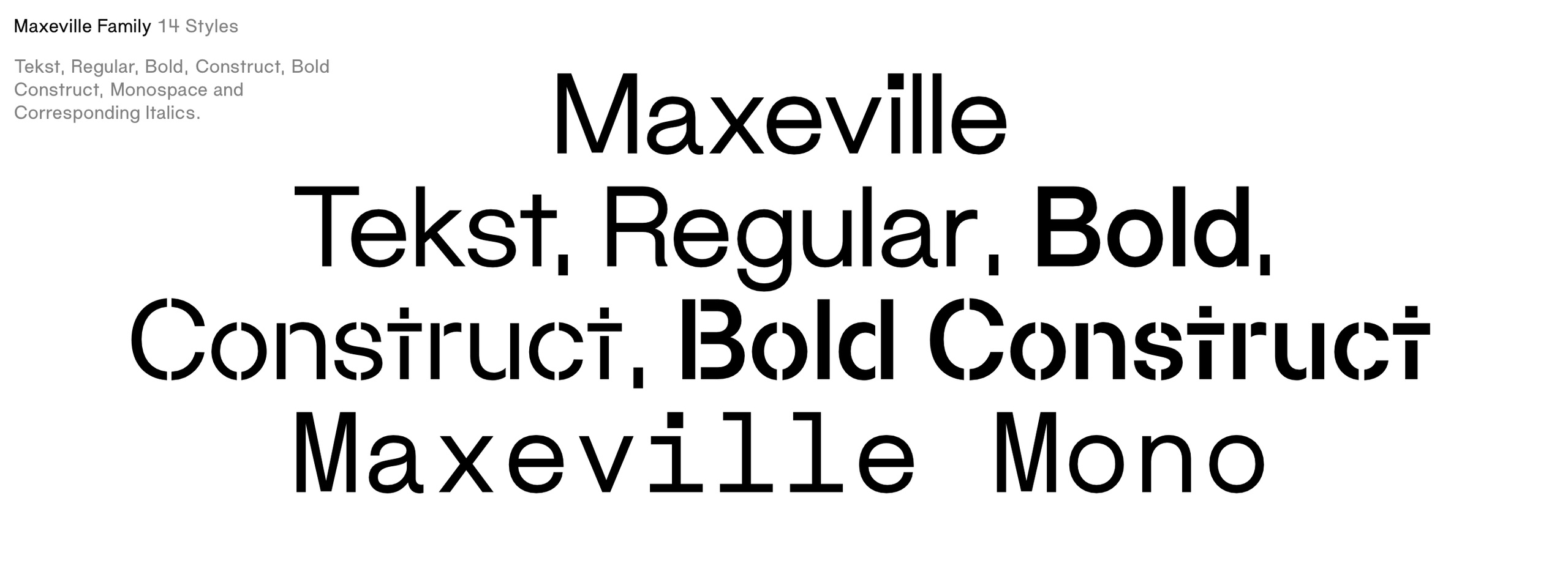 Example font Maxeville #1